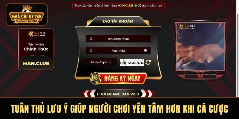 Tuân thủ những lưu ý giúp người chơi yên tâm hơn khi cá cược