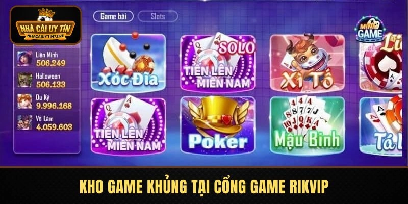 Khám phá kho game khủng tại cổng game RIKVIP Khám phá kho game khủng tại cổng game RIKVIP