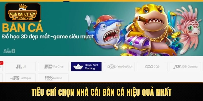 Tiêu chí chọn nhà cái bắn cá hiệu quả nhất